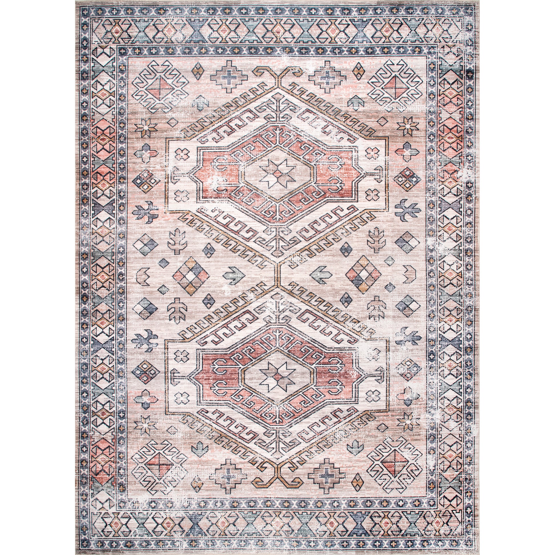 AreaRugs.com Wavaj Nwa1040D Peach Area Rug