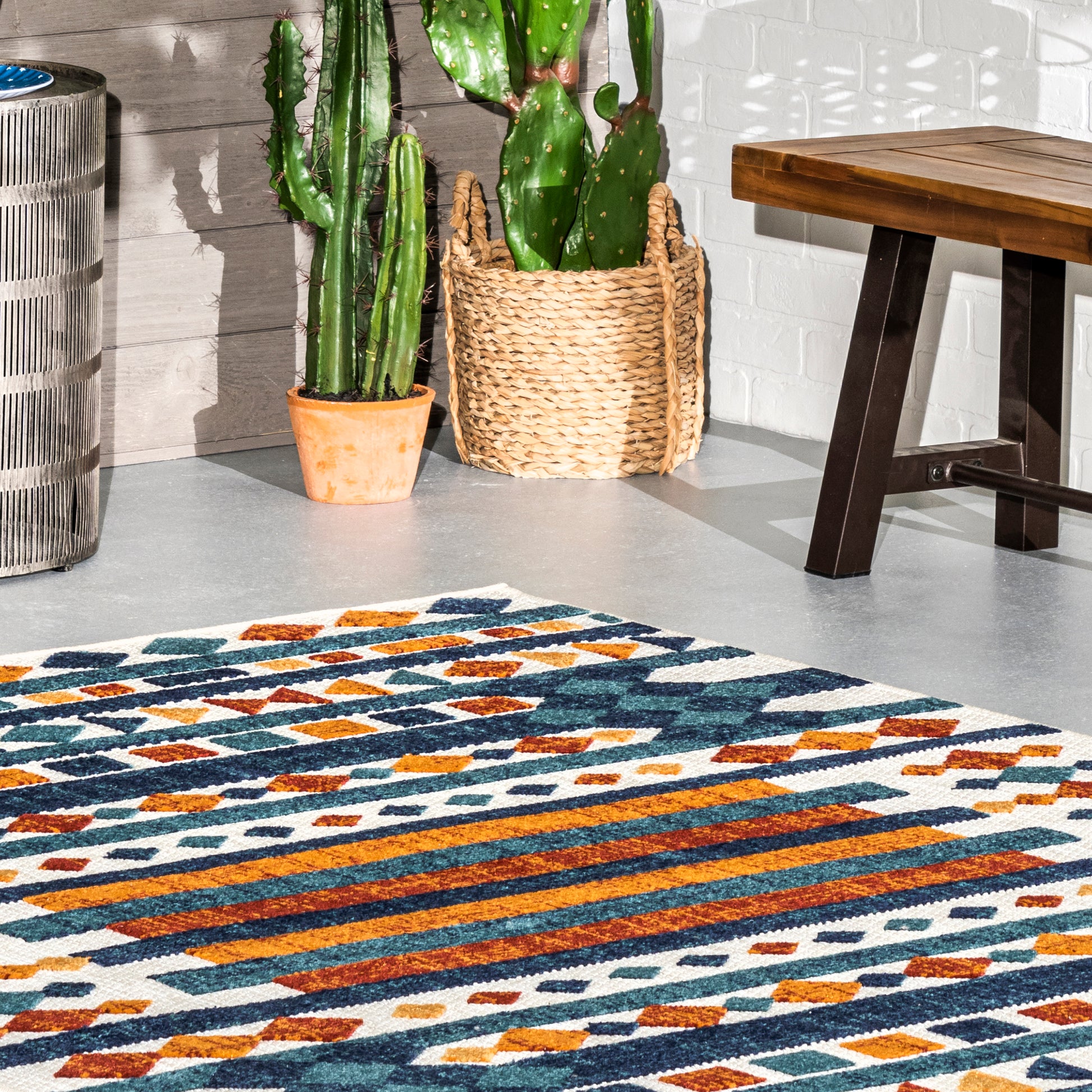 Nuloom Melissa Bohemian Nme2639A Blue Area Rug