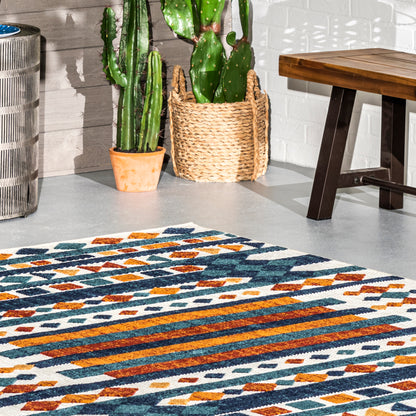 Nuloom Melissa Bohemian Nme2639A Blue Area Rug