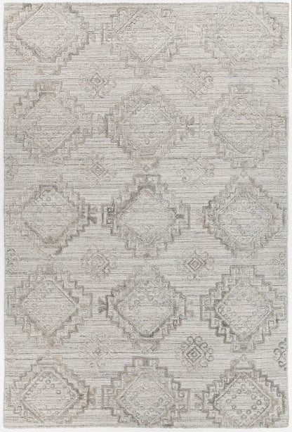 Chandra Nimah Nim-46502 Silver Damask Area Rug