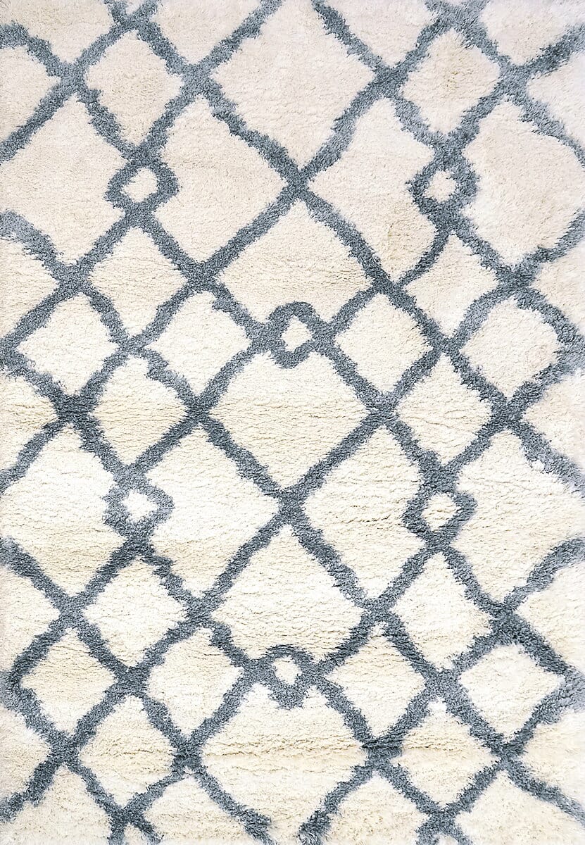 Dynamic Nitro Lux 6361 Ivory / Blue Moroccan Area Rug