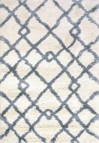 Dynamic Nitro Lux 6361 Ivory / Blue Moroccan Area Rug