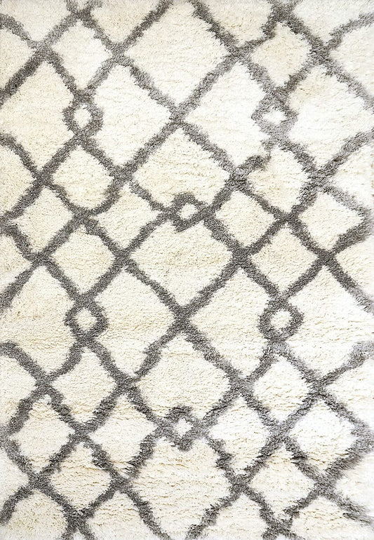 Dynamic Nitro Lux 6361 Ivory / Grey Moroccan Area Rug