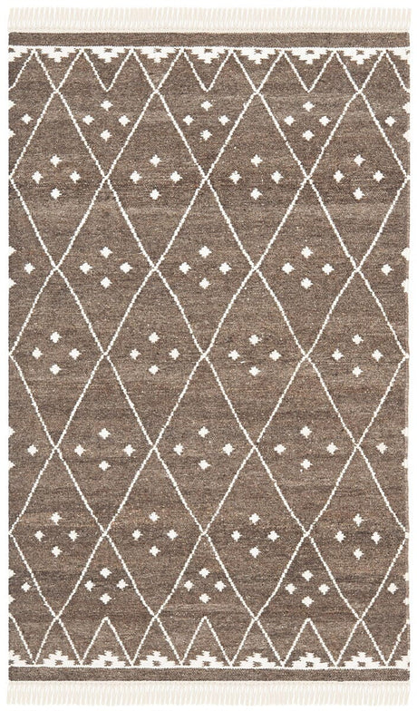 Safavieh Natural Kilim Nkm316A Brown / Ivory Rugs.