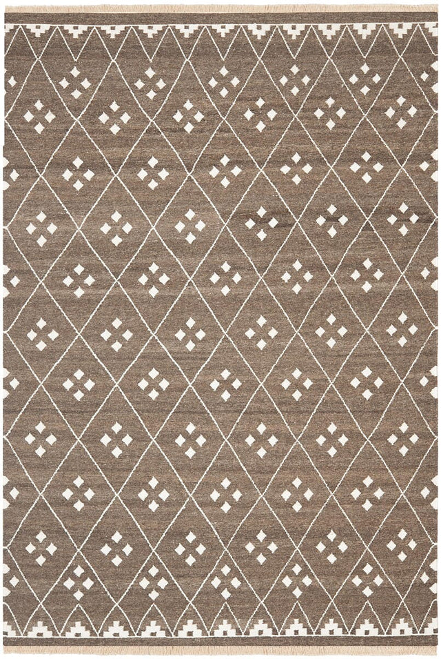 Safavieh Natural Kilim Nkm316A Brown / Ivory Rugs.