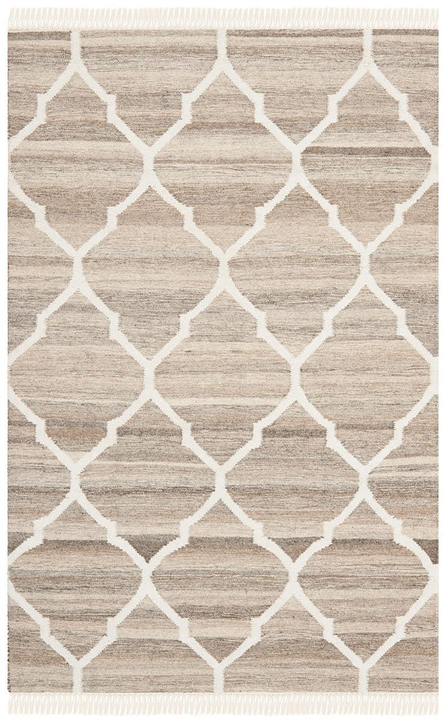 Safavieh Natural Kilim Nkm317A Light Grey / Ivory Rugs.