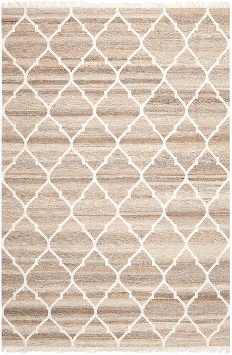 Safavieh Natural Kilim Nkm317A Light Grey / Ivory Rugs.