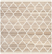 Safavieh Natural Kilim Nkm317A Light Grey / Ivory Geometric Area Rug