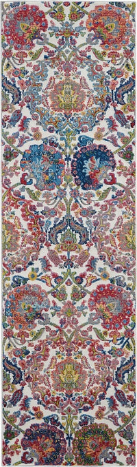 Nourison Ankara Global Anr06 Ivory / Blue Area Rug