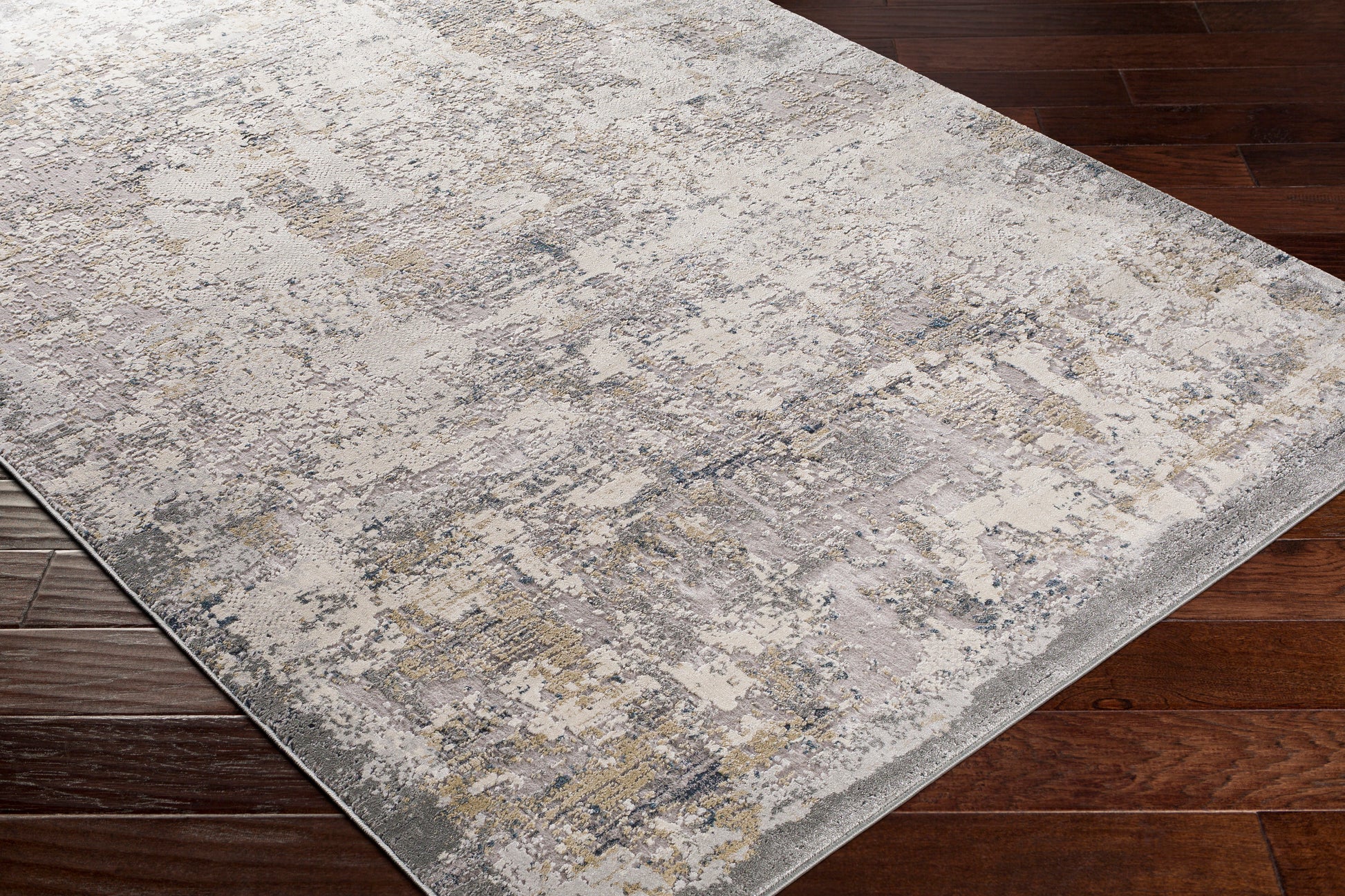 Surya Norland Nld-2301 Light Gray, Charcoal, Cream, Khaki Area Rug