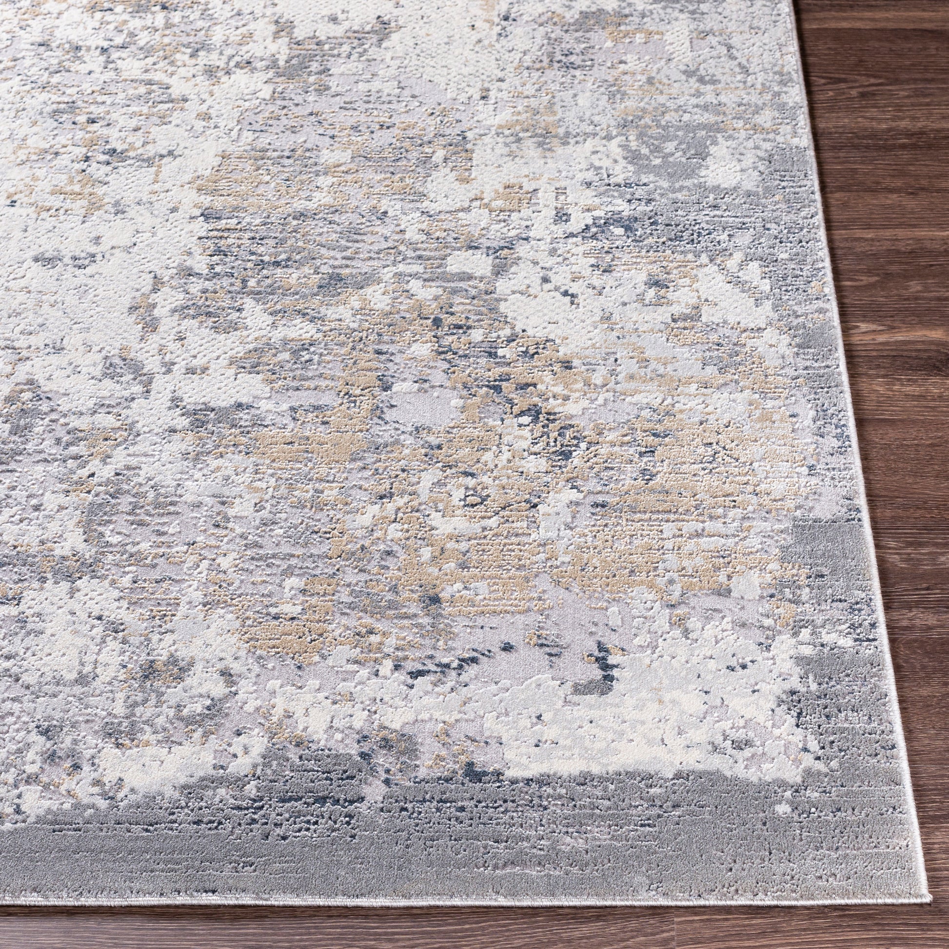 Surya Norland Nld-2301 Light Gray, Charcoal, Cream, Khaki Area Rug