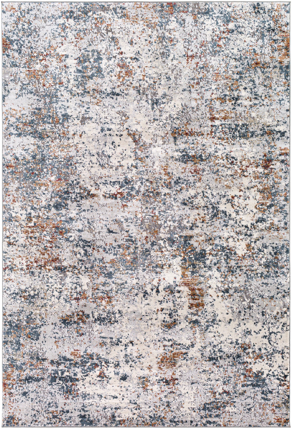 Surya Norland Nld-2305 Light Gray, Charcoal, Cream, Burnt Orange Rugs.