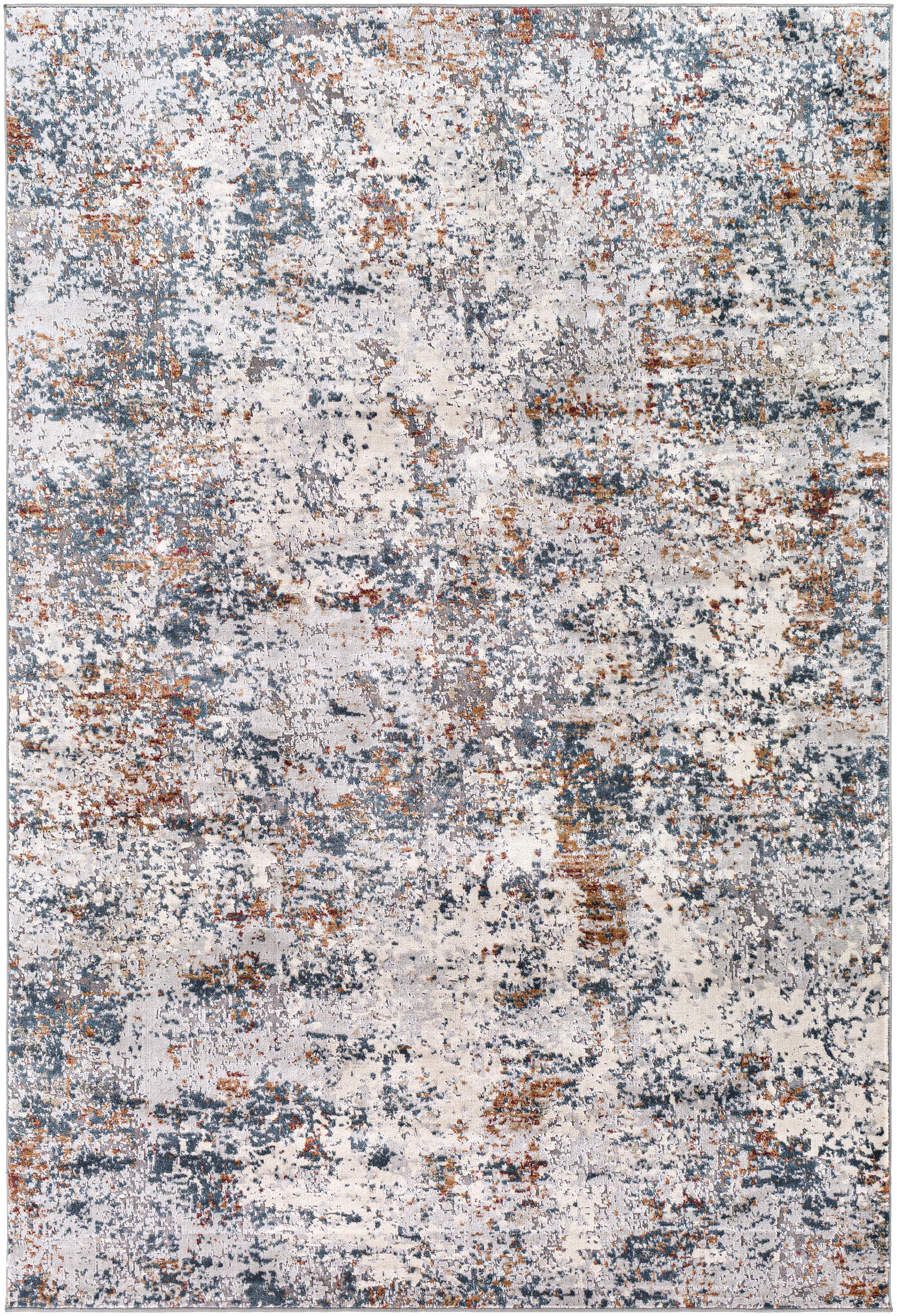 Surya Norland Nld-2305 Light Gray, Charcoal, Cream, Burnt Orange Area Rug