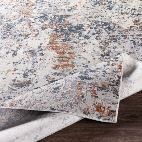 Surya Norland Nld-2305 Light Gray, Charcoal, Cream, Burnt Orange Rugs.