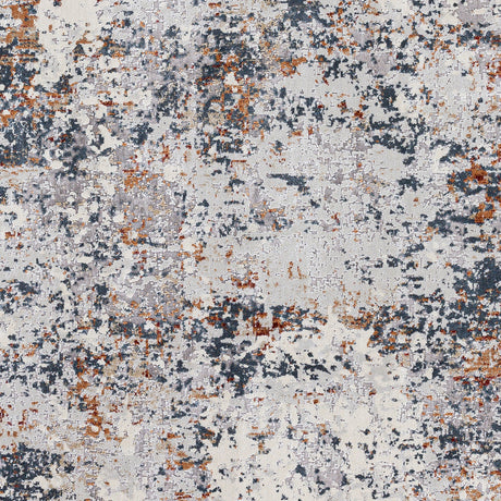 Surya Norland Nld-2305 Light Gray, Charcoal, Cream, Burnt Orange Rugs.