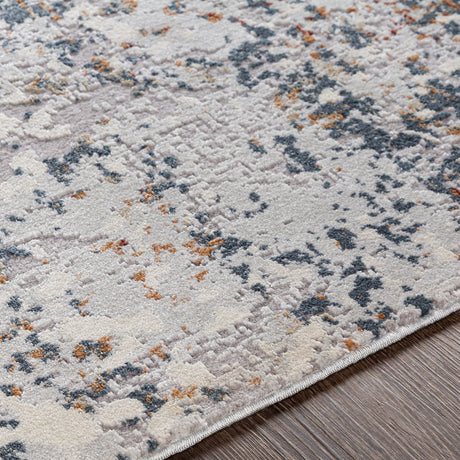 Surya Norland Nld-2305 Light Gray, Charcoal, Cream, Burnt Orange Rugs.