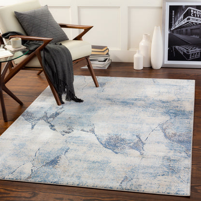 Surya Norland Nld-2309 Light Gray, Charcoal, Butter, Denim Area Rug