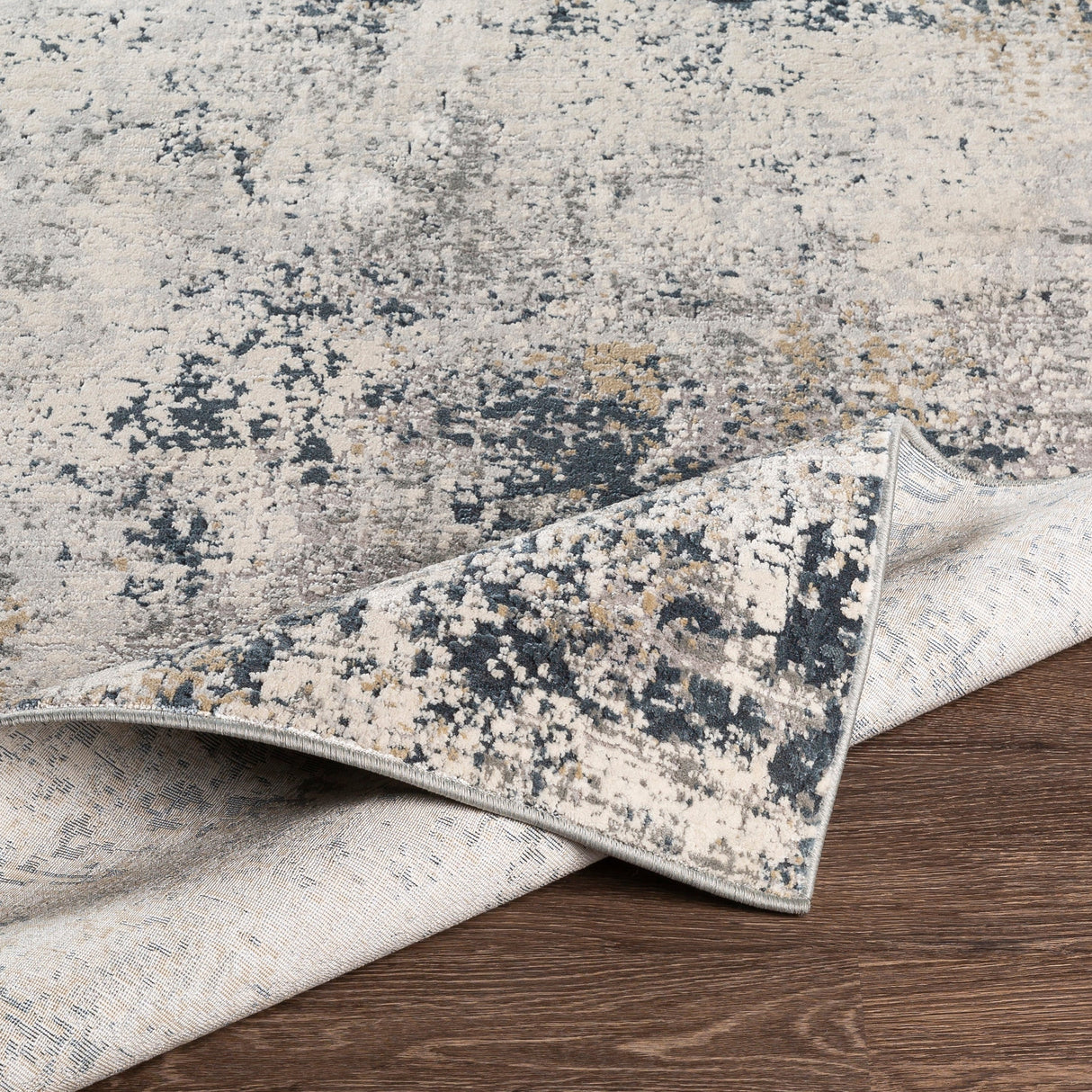 Surya Norland Nld-2312 Medium Gray, Charcoal, Denim, Beige Rugs.
