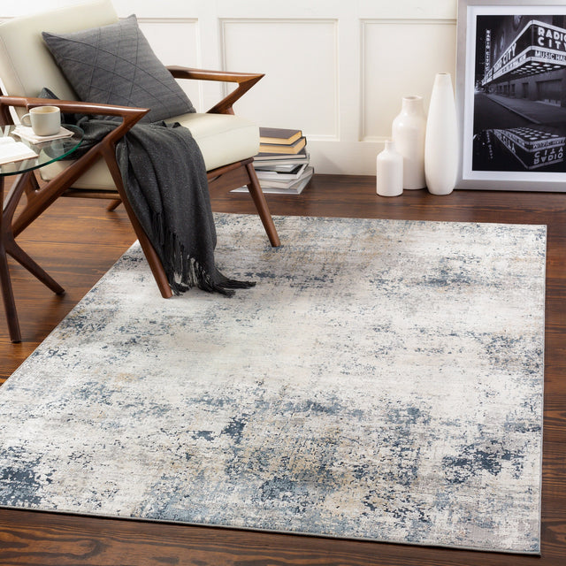 Surya Norland Nld-2312 Medium Gray, Charcoal, Denim, Beige Rugs.