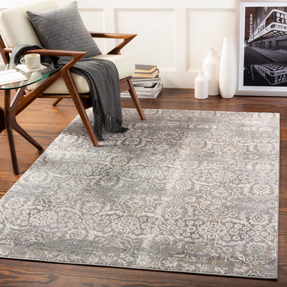 Surya Norland Nld-2315 Medium Gray, Cream, Beige, Khaki Area Rug