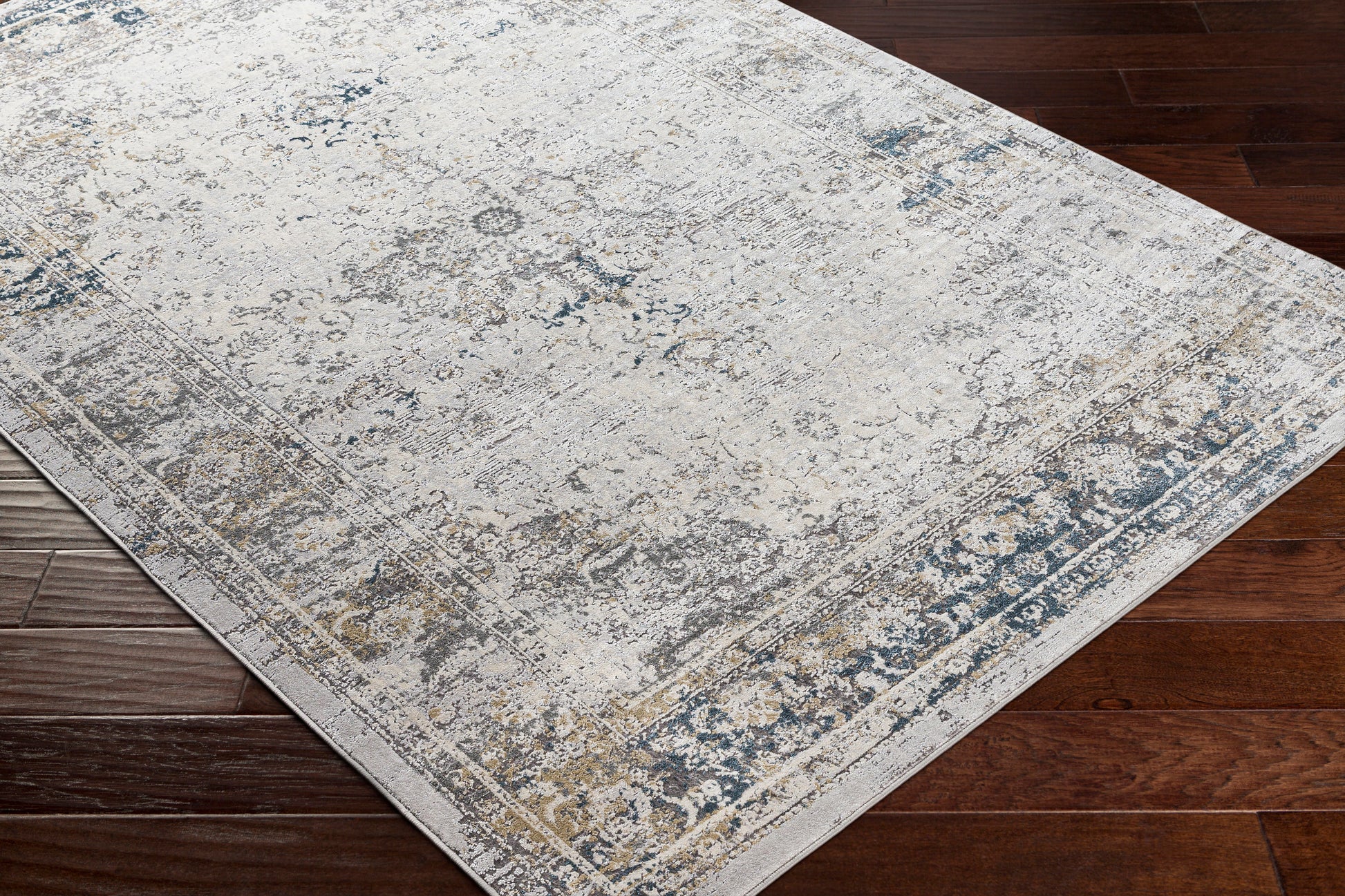 Surya Norland Nld-2317 Medium Gray, Charcoal, Cream, Khaki Area Rug