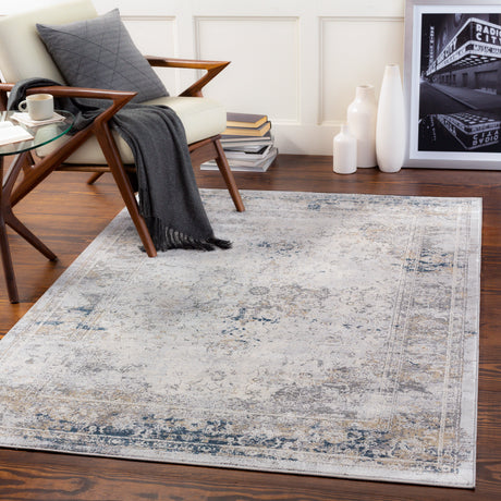 Surya Norland Nld-2317 Medium Gray, Charcoal, Cream, Khaki Rugs.