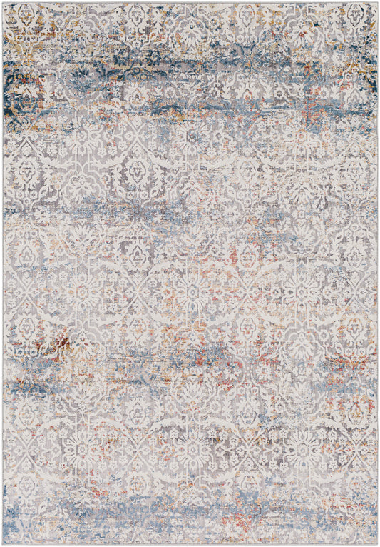 Surya Norland Nld-2319 Medium Gray, Cream, Dark Blue, Denim Area Rug