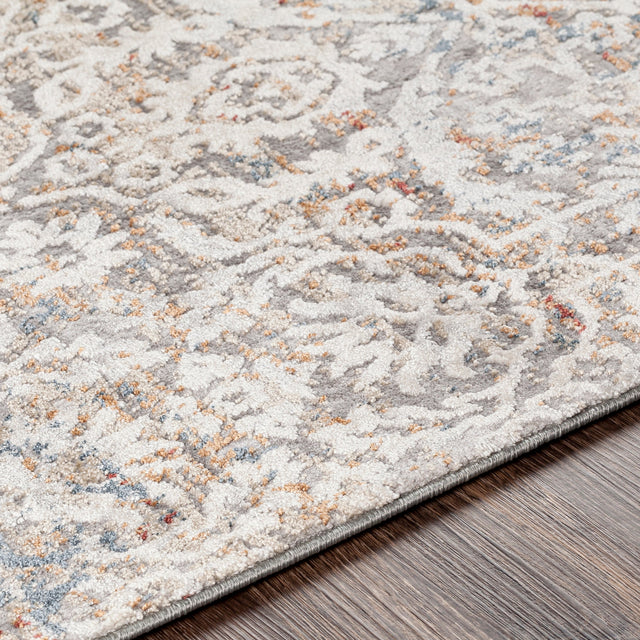 Surya Norland Nld-2319 Medium Gray, Cream, Dark Blue, Denim Rugs.