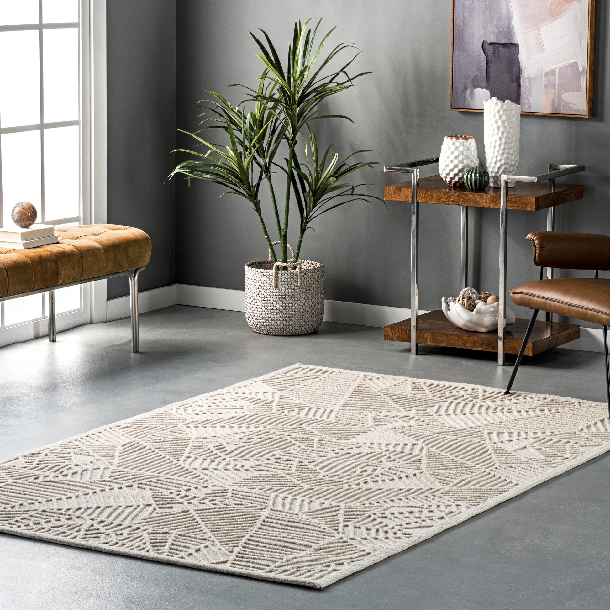 Nuloom Suzanne Textured Nsu3303A Ivory Area Rug