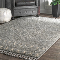 Nuloom Vasiliki Moroccan Nva1836E Silver Area Rug