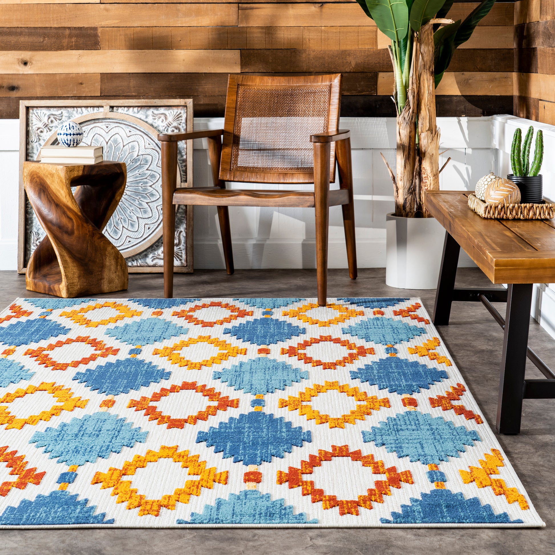 Nuloom Marcela Tribal Nma2648A Blue Area Rug