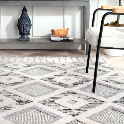 Nuloom Journey Checkered Tiles Njo2322A Gray Area Rug