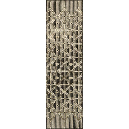 Nuloom Elara Global Inspired Trellis Nel1816A Charcoal Area Rug