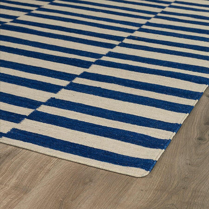 Kaleen Nomad Nom01 Navy (22) Striped Area Rug