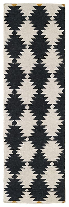 Kaleen Nomad Nom02 Black (02) Damask Area Rug