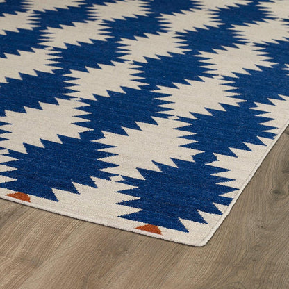 Kaleen Nomad Nom02 Navy (22) Damask Area Rug