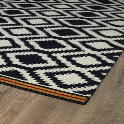 Kaleen Nomad Nom04 Black (02) Damask Area Rug