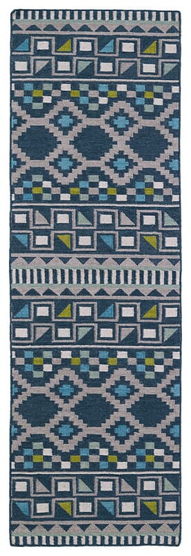 Kaleen Nomad Nom08 Blue (17) Southwestern Area Rug