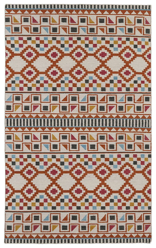 Kaleen Nomad Nom08 Paprika (53) Southwestern Area Rug