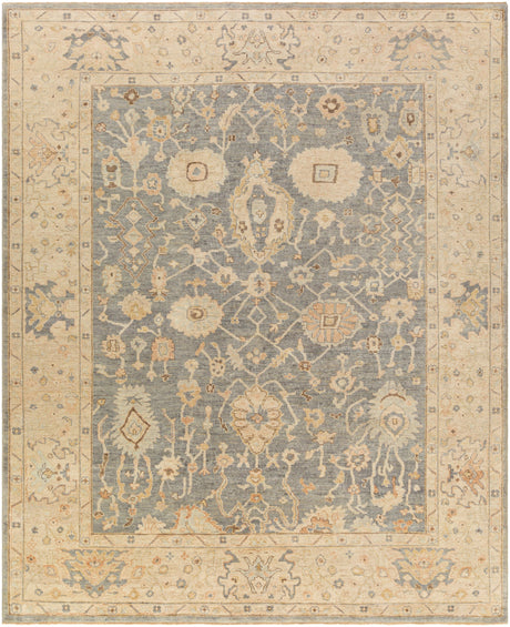 Surya Normandy Noy-8007 Teal, Medium Gray, Cream, Light Gray Rugs.