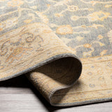 Surya Normandy Noy-8007 Teal, Medium Gray, Cream, Light Gray Rugs.