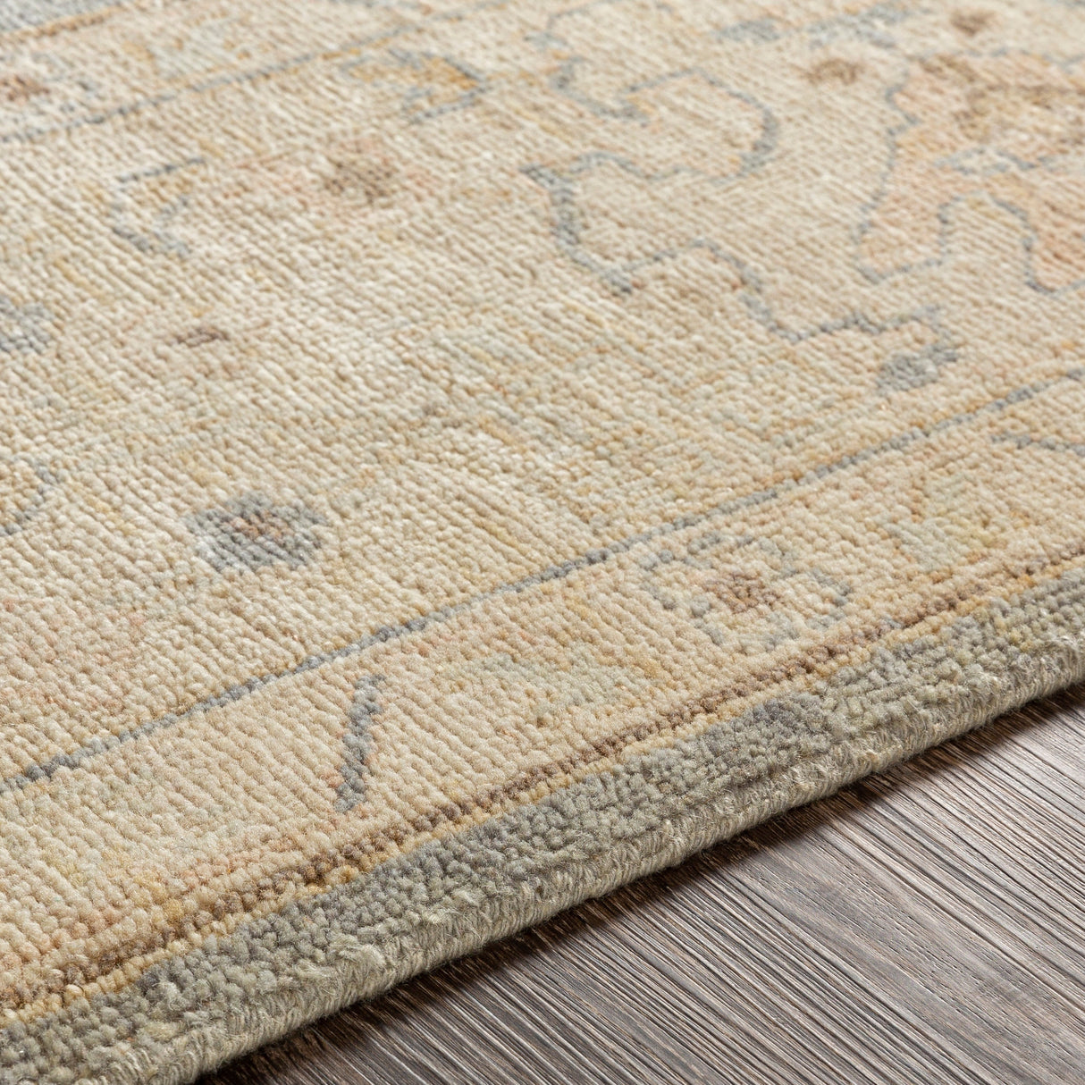 Surya Normandy Noy-8007 Teal, Medium Gray, Cream, Light Gray Rugs.