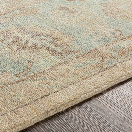 Surya Normandy Noy-8010 Seafoam, Cream, Dark Brown, Tan Rugs.