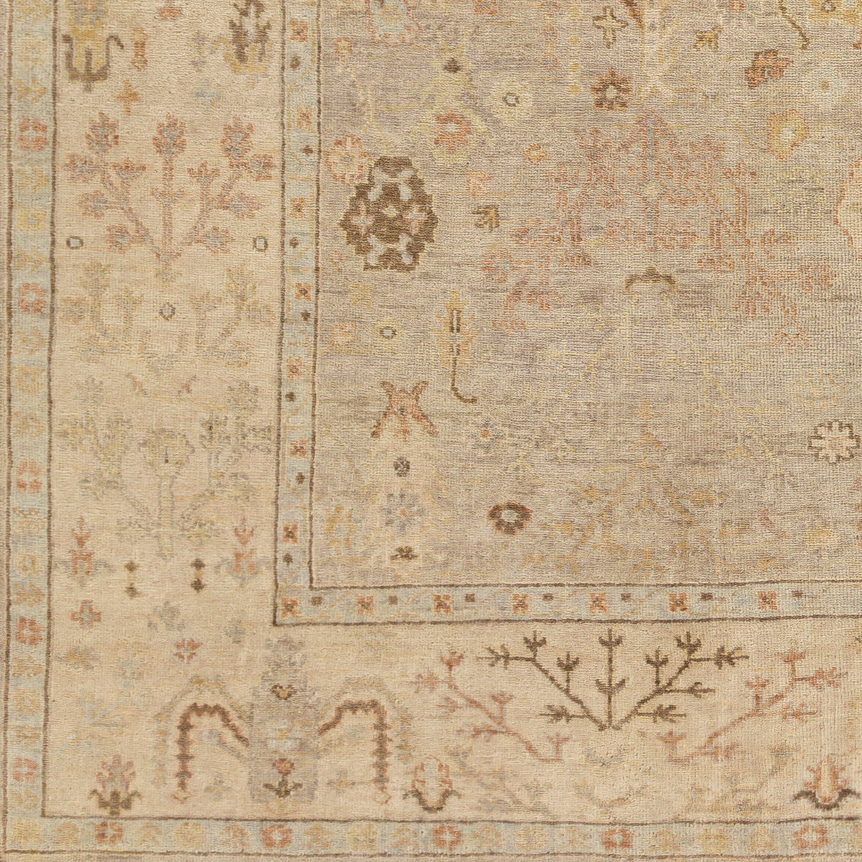 Surya Normandy Noy-8012 Taupe, Cream, Light Gray, Dark Brown Rugs.