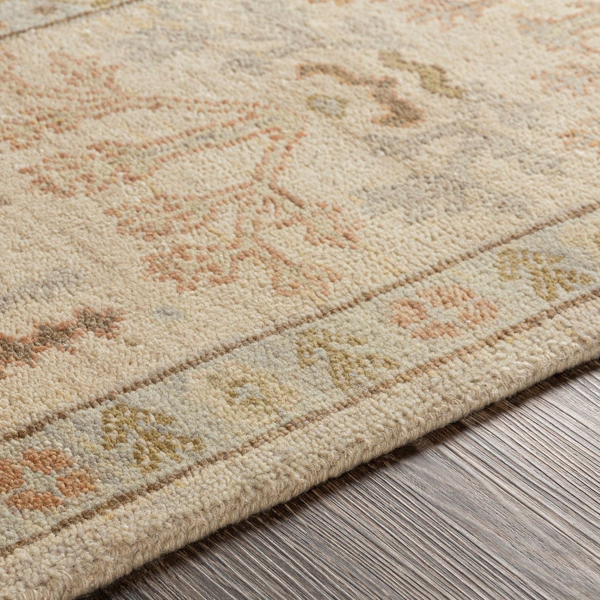 Surya Normandy Noy-8012 Taupe, Cream, Light Gray, Dark Brown Rugs.