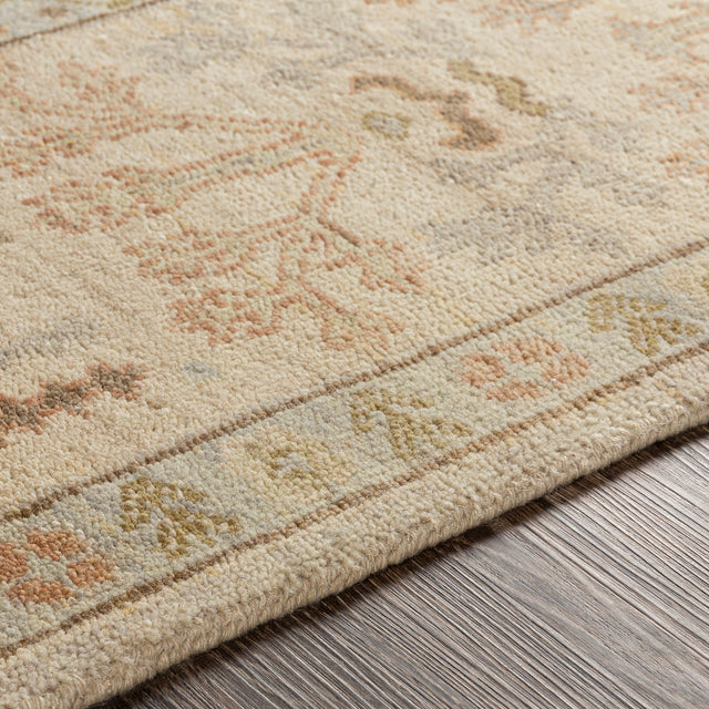 Surya Normandy Noy-8012 Taupe, Cream, Light Gray, Dark Brown Rugs.
