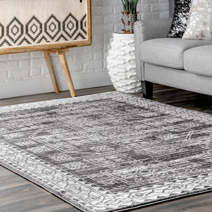 Nuloom Alberta Tribal Nal1509A Gray Area Rug