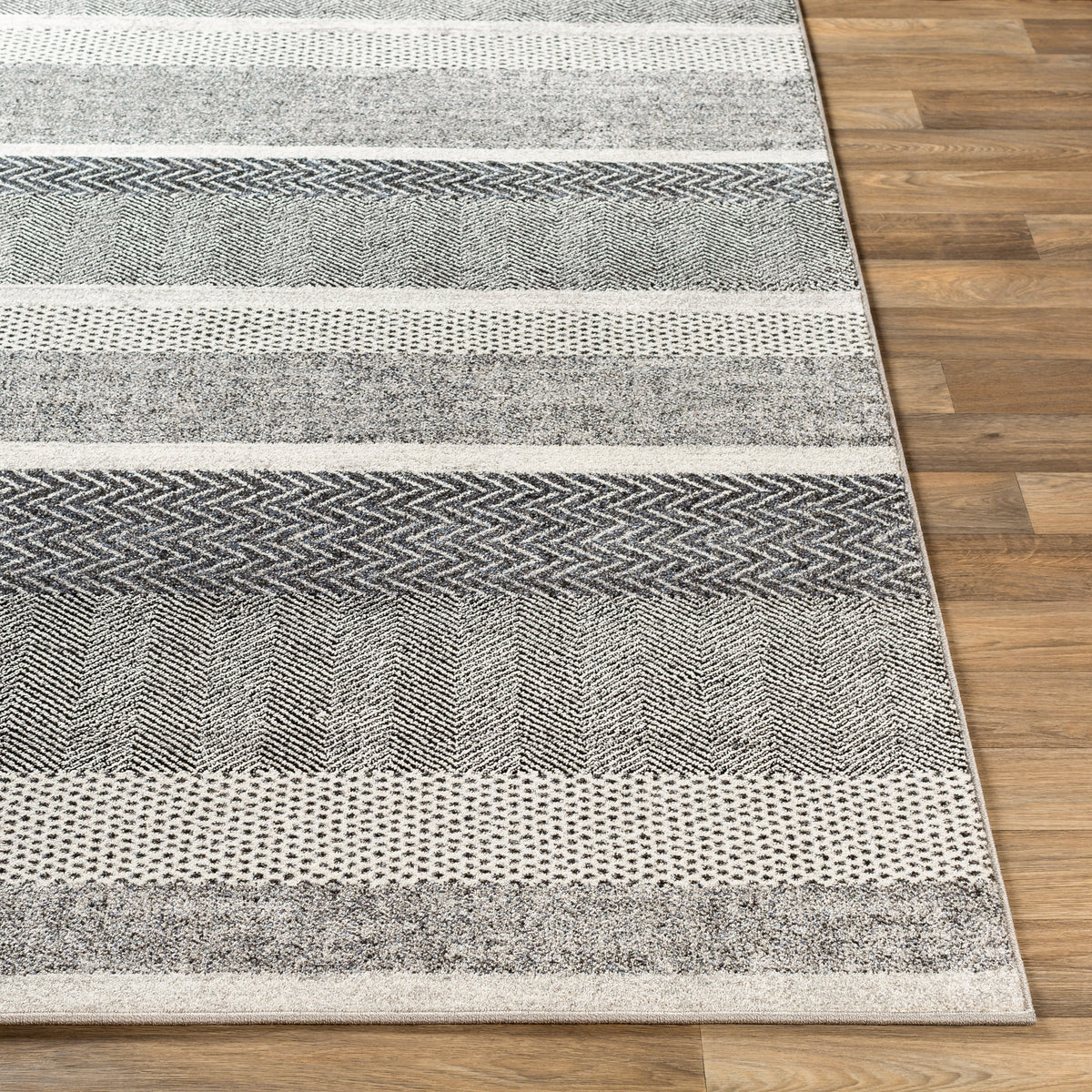 Surya Nepali Npi-2303 Black, Gray Rug.