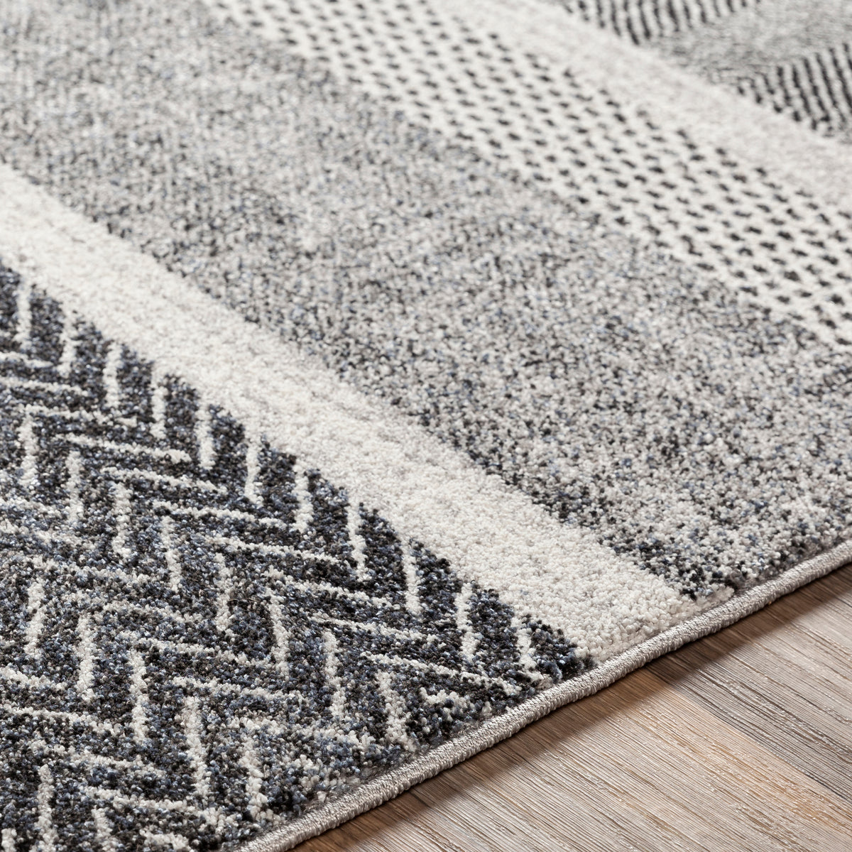 Surya Nepali Npi-2303 Black, Gray Rug.