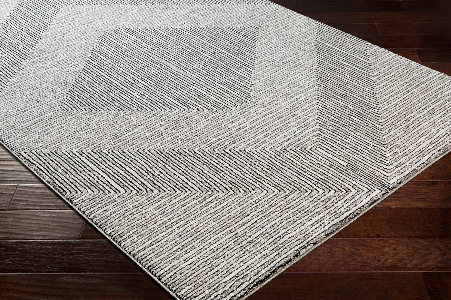 Surya Nepali Npi-2316 Black, Gray Rug.